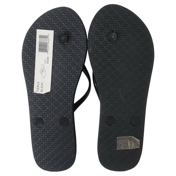 NWT BEBE WOMEN'S WHITE BLACK THONG SLIP ON SANDALS - Picture 9 of 9